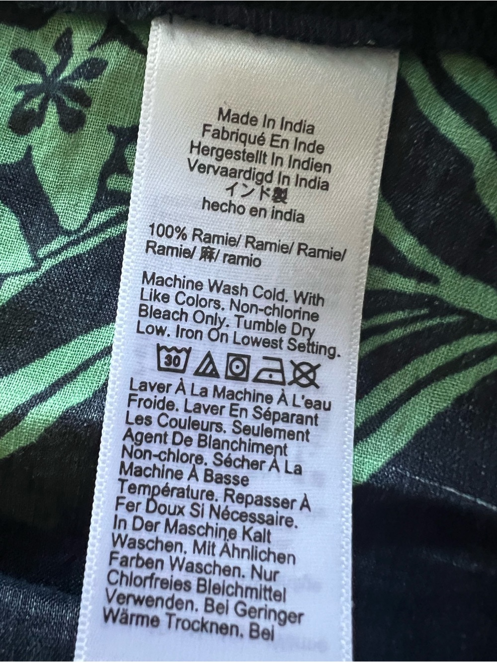 NWT Tall Cerise Shirt-Dress in Pineapple-Print Ramie 14 - Picture 12 of 12